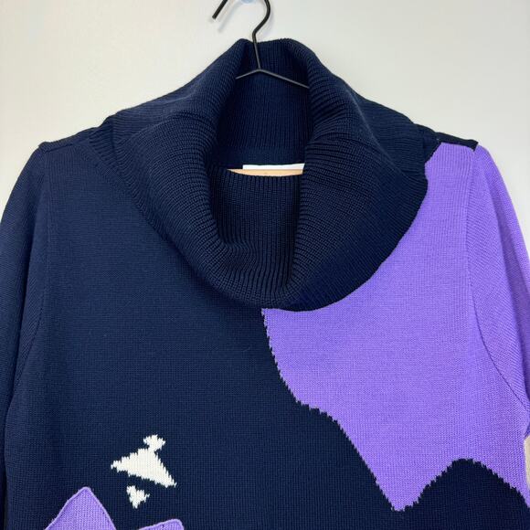 Vintage Crisca Wool Blend Ski Sweater Tunic Dress With Tag Saks Fifth Ave Sz 42 - Picture 3 of 16